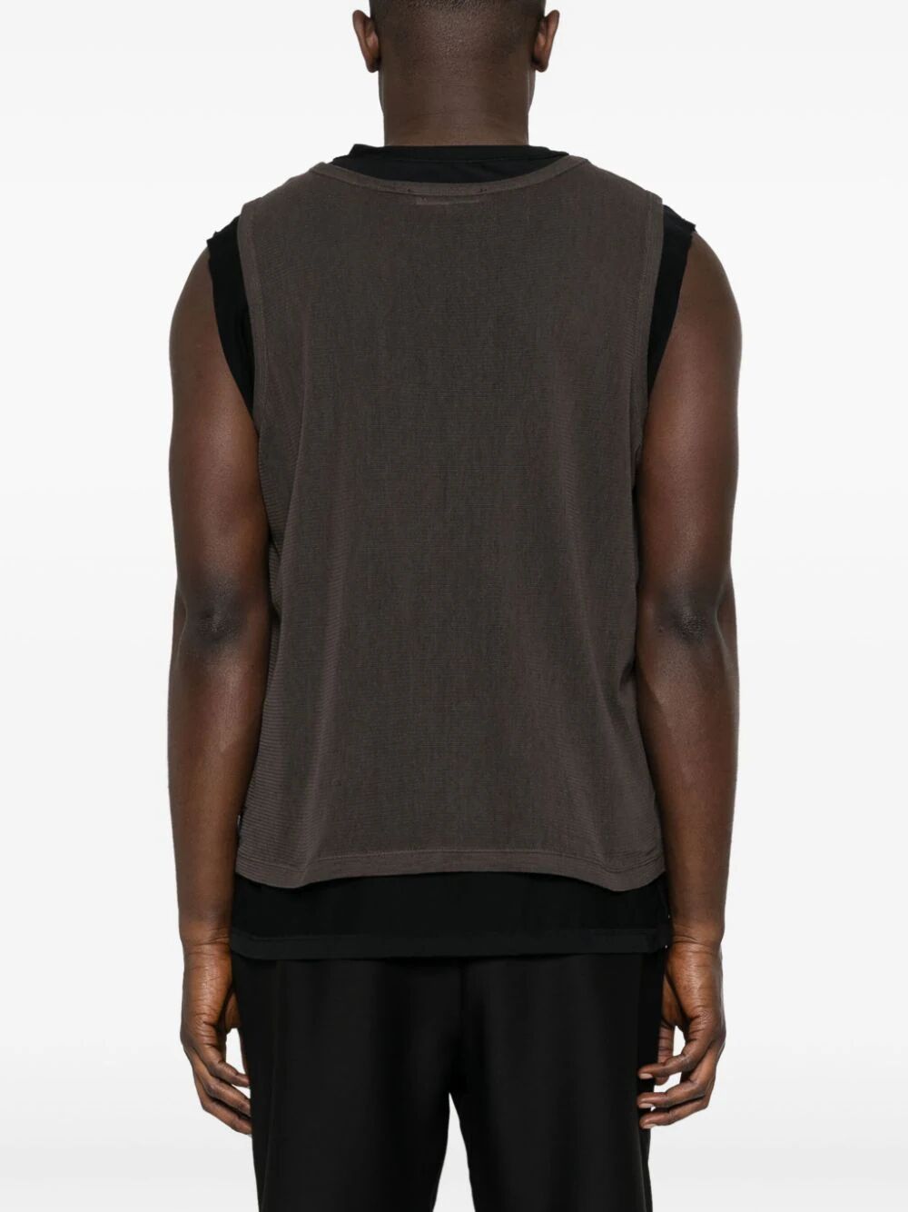 OUR LEGACY-REVERSIBLE GRAVITY TANK TOP-M2246RB BLACK/ANTIQUE CHOCOLATE