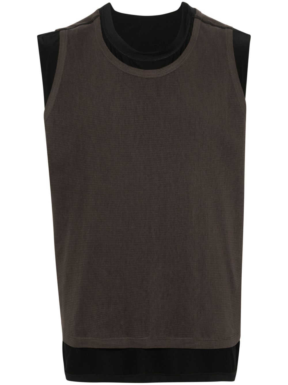 OUR LEGACY-REVERSIBLE GRAVITY TANK TOP-M2246RB BLACK/ANTIQUE CHOCOLATE