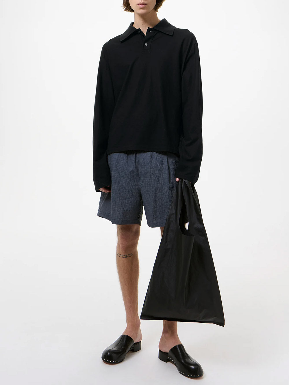 OUR LEGACY-RUGBY LONGSLEEVE-M2266RB BLACK HIGH TWIST JERSEY – Dope