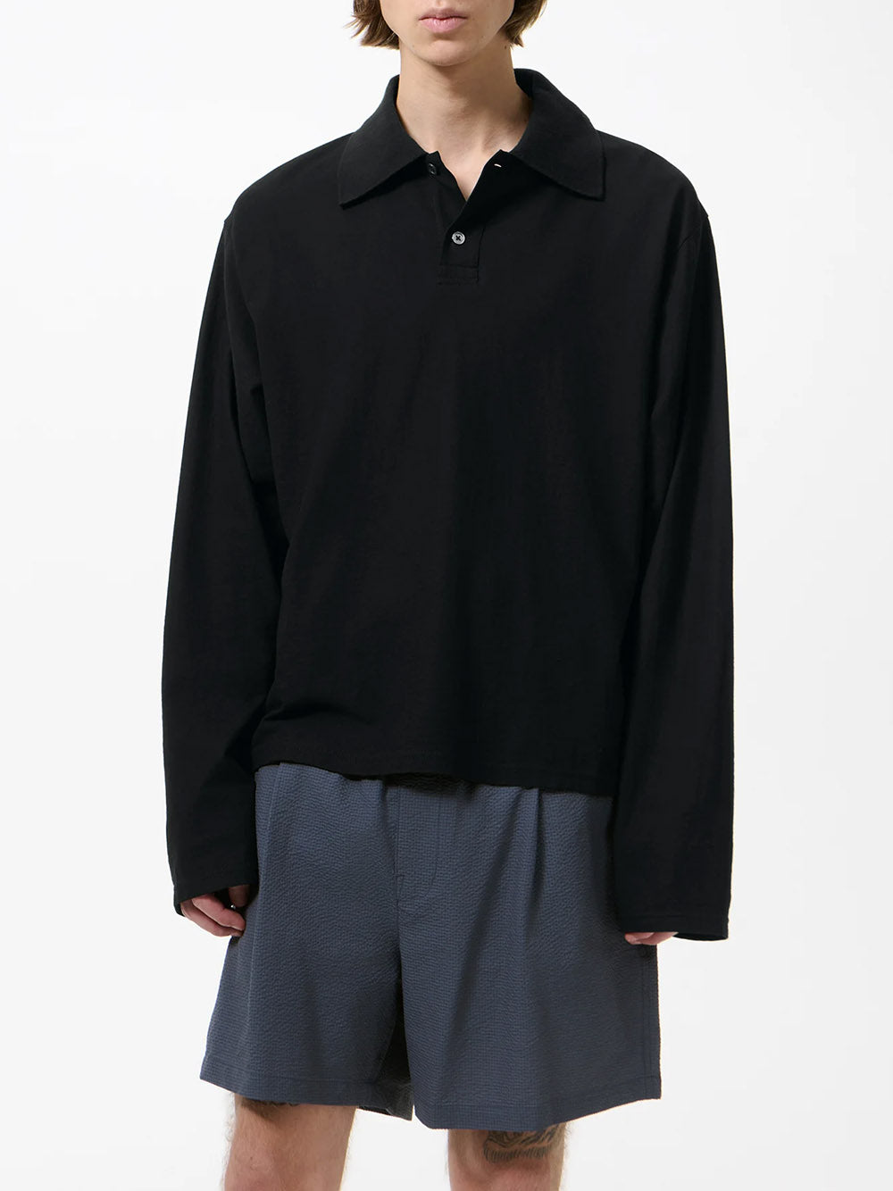 OUR LEGACY-RUGBY LONGSLEEVE-M2266RB BLACK HIGH TWIST JERSEY – Dope