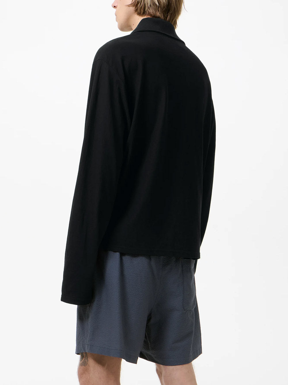 OUR LEGACY-RUGBY LONGSLEEVE-M2266RB BLACK HIGH TWIST JERSEY – Dope