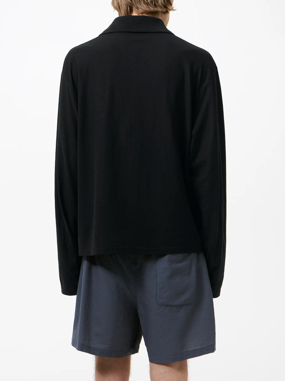OUR LEGACY-RUGBY LONGSLEEVE-M2266RB BLACK HIGH TWIST JERSEY – Dope