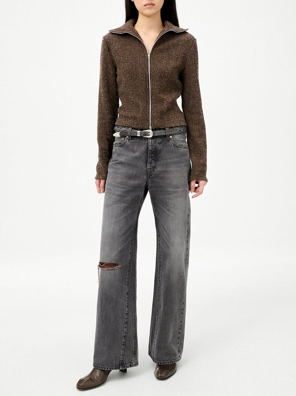 OUR LEGACY-SLIM ZIP LONGSLEEVE-