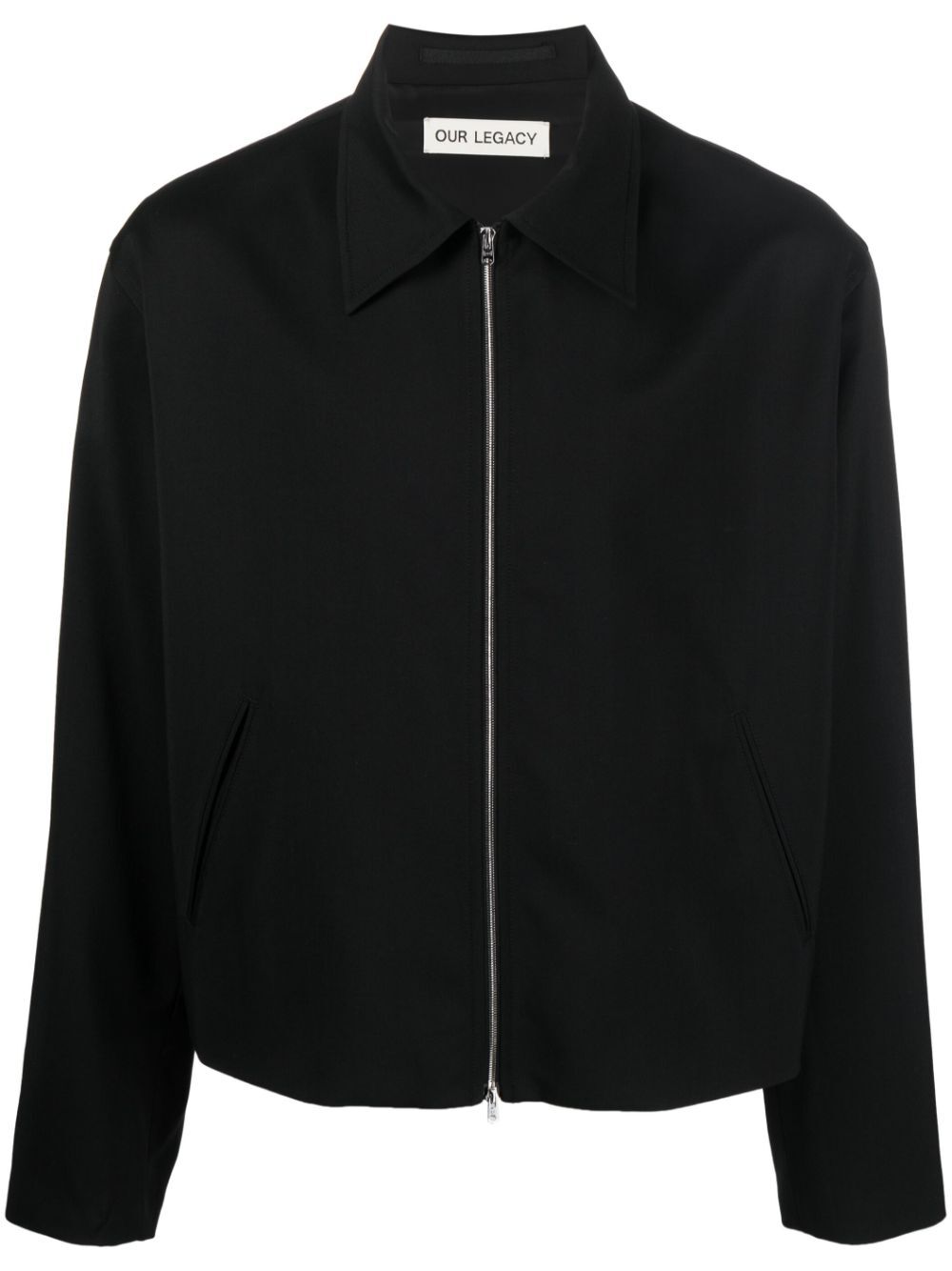 OUR LEGACY-straight-point collar jacket-M2230MBW BLACK WORSTED WOOL – Dope