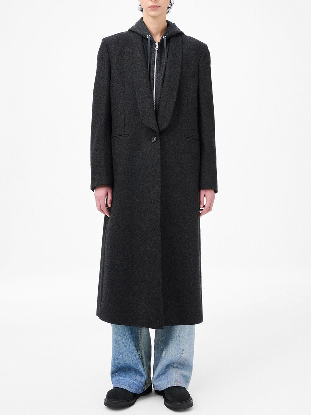 OUR LEGACY-SUPPER COAT-W4251SG GRANITE WATER REPELLENT MELTON – Dope