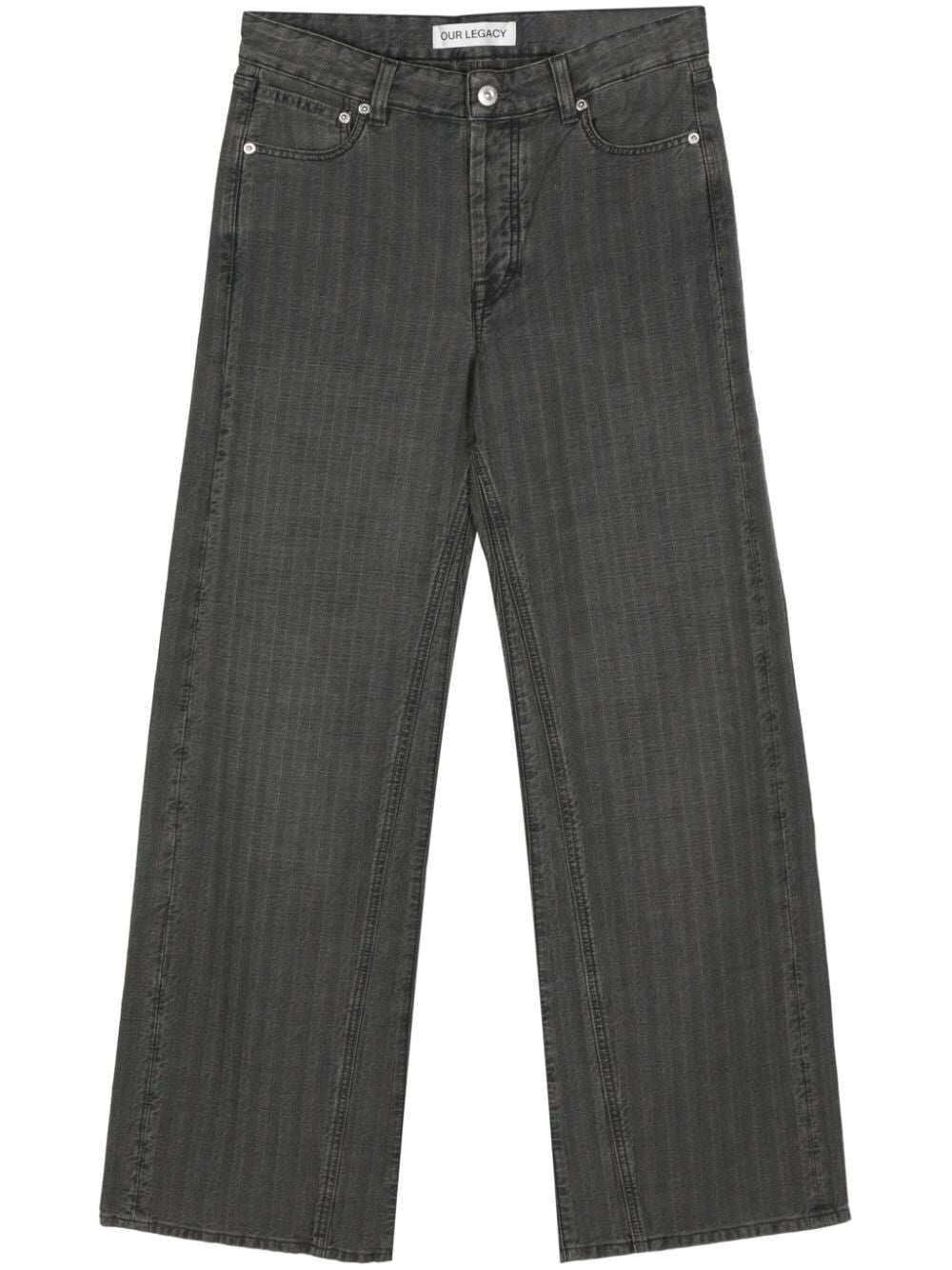 OUR LEGACY-TREBLE CUT JEANS-W2245RT WASHED GREY TORINO STRIPE