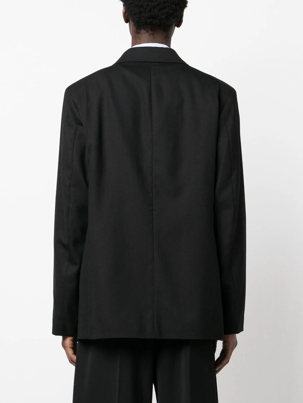 OUR LEGACY-UNCONSTRUCTED DOUBLE BREASTED BLAZER-M4200DBBP BLACK PANAMA WOOL