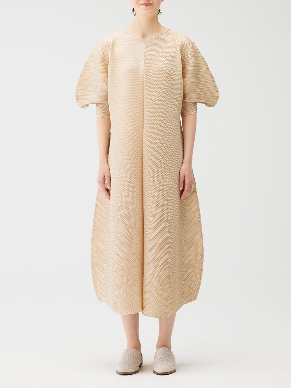 PLEATS PLEASE ISSEY MIYAKE-COAST DRESS-