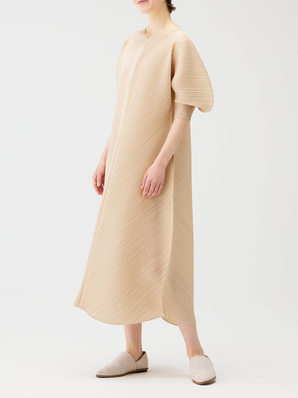 PLEATS PLEASE ISSEY MIYAKE-COAST DRESS-