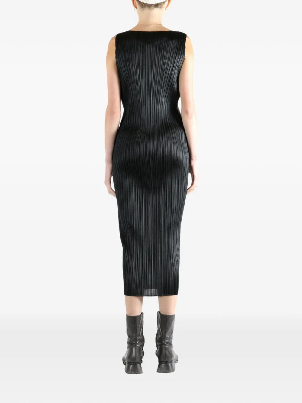 PLEATS PLEASE ISSEY MIYAKE-pleated sleeveless midi dress-PP59JH114