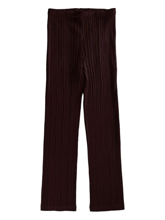 PLEATS PLEASE ISSEY MIYAKE-pleated split trousers-