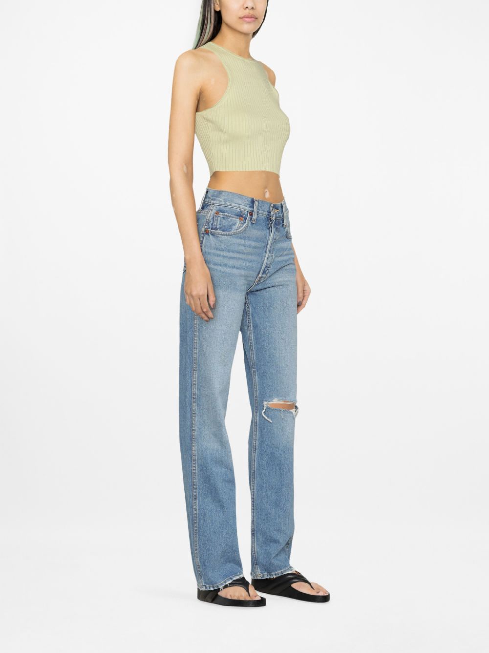 REDONE-90S HIGH RISE LOOSE-1473WHRLA WORN HEATHER BLUE