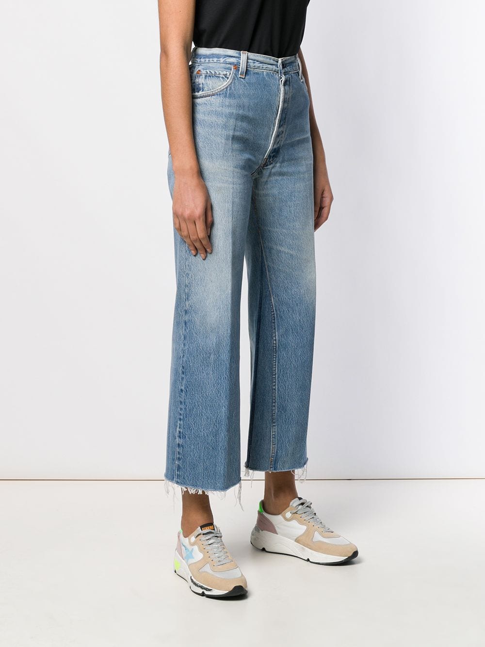 REDONE-Levis High Rise Wide Leg Crop-1120WLC BLUE