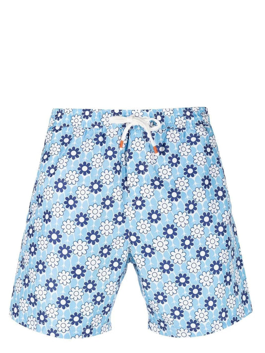 REINA OLGA-Swim short-SWIM SHORT BLUE DAISY