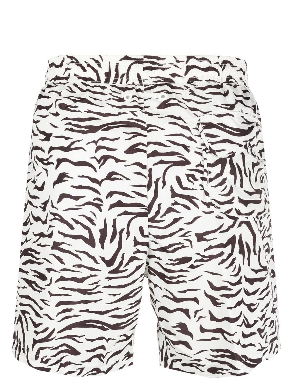 REINA OLGA-Swim short-SWIM SHORT WHITE BROWN TIGER