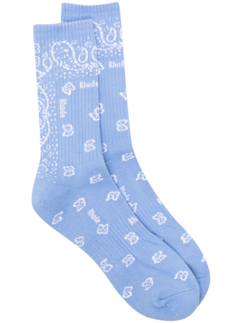 RHUDE-BANDANA JAQUARD SOCK-RHPS23SO01070052 1052