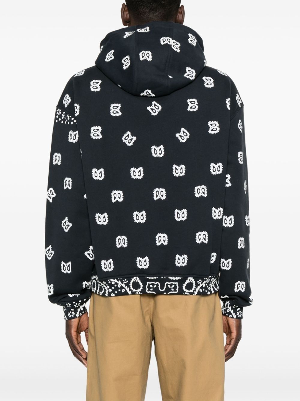 RHUDE-BANDANA PRINT HOODIE-