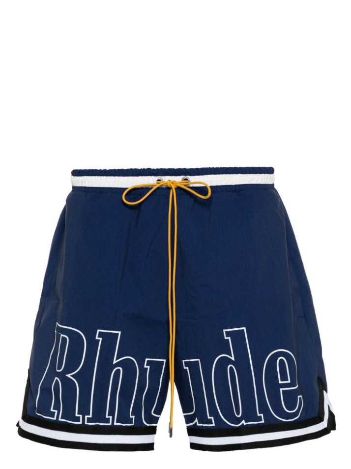 RHUDE-BASKETBALL LOGO SWIM SHORT-