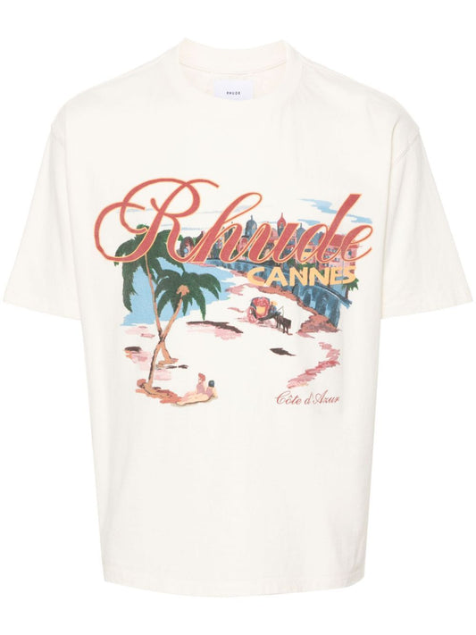 RHUDE-CANNES BEACH TEE-