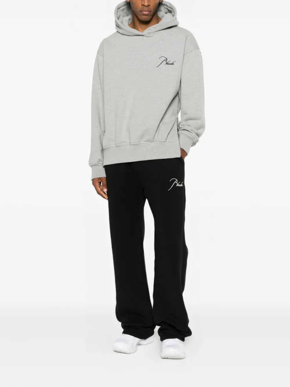 RHUDE-CLASSIQUE SIDE ZIP PULLOVER HOODIE-