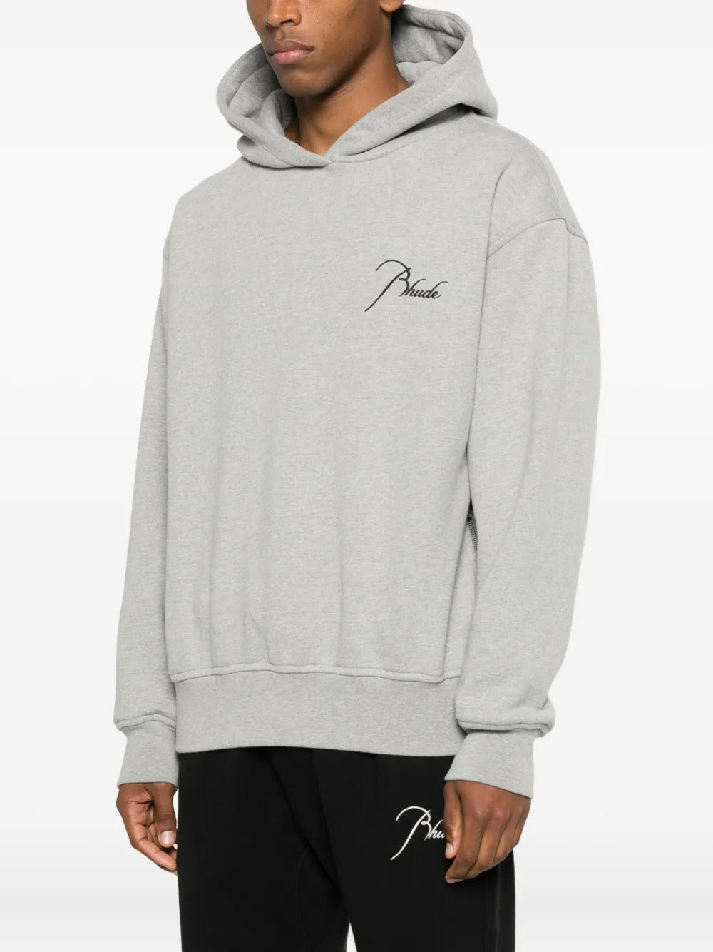 RHUDE-CLASSIQUE SIDE ZIP PULLOVER HOODIE-