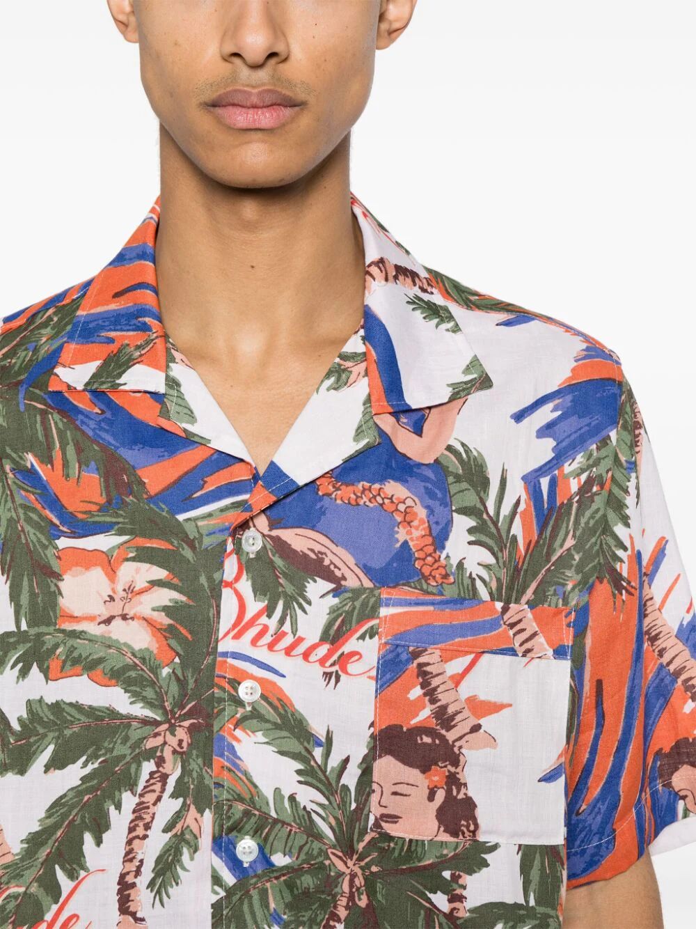 RHUDE-LE FLEUR LINEN SHIRT-RHSS24SR15023108 0108