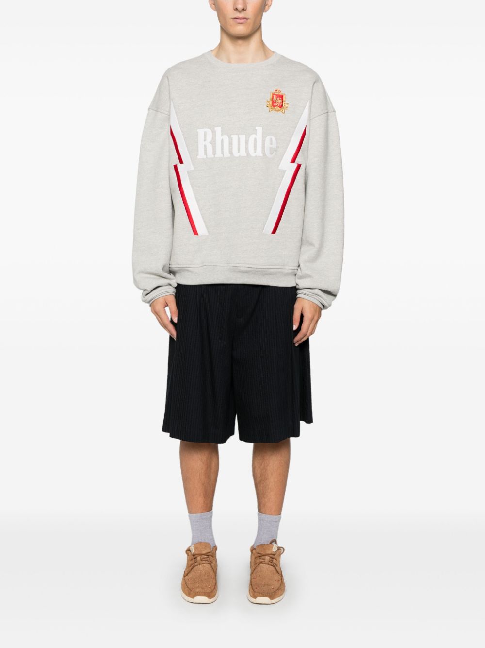 RHUDE-LIGHTNING CREWNECK-