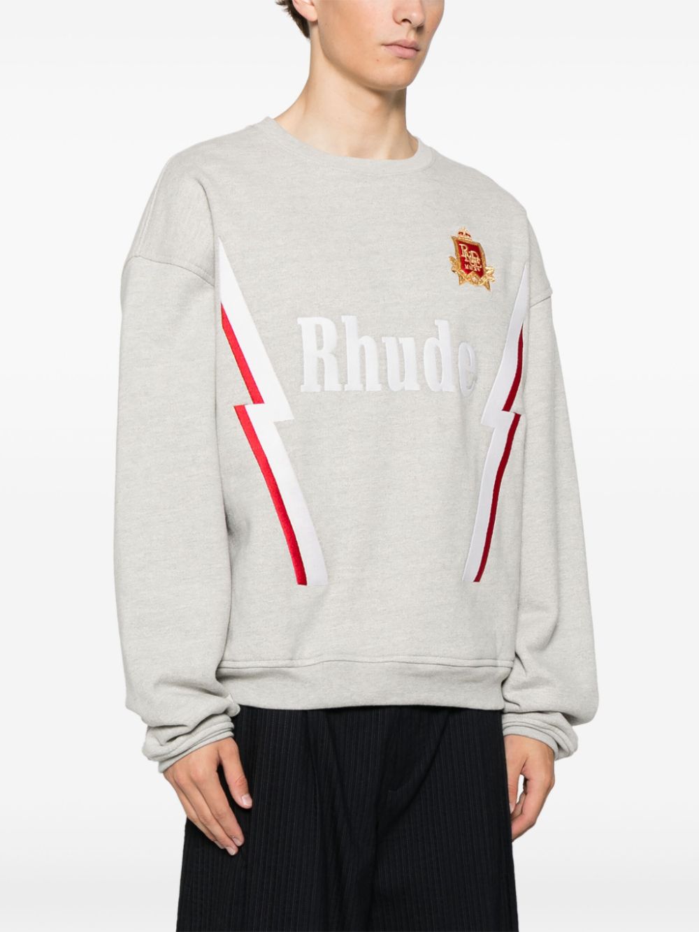 RHUDE-LIGHTNING CREWNECK-