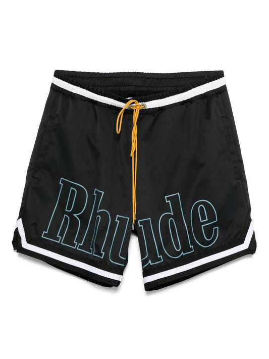 RHUDE-RHUDE LOGO BASKETBALL SWIM SHORTS-