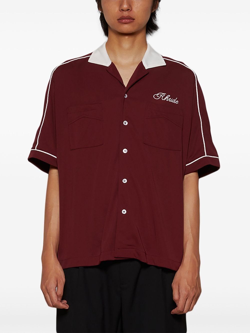 RHUDE-MONT-BLANC BOWLING SHIRT-