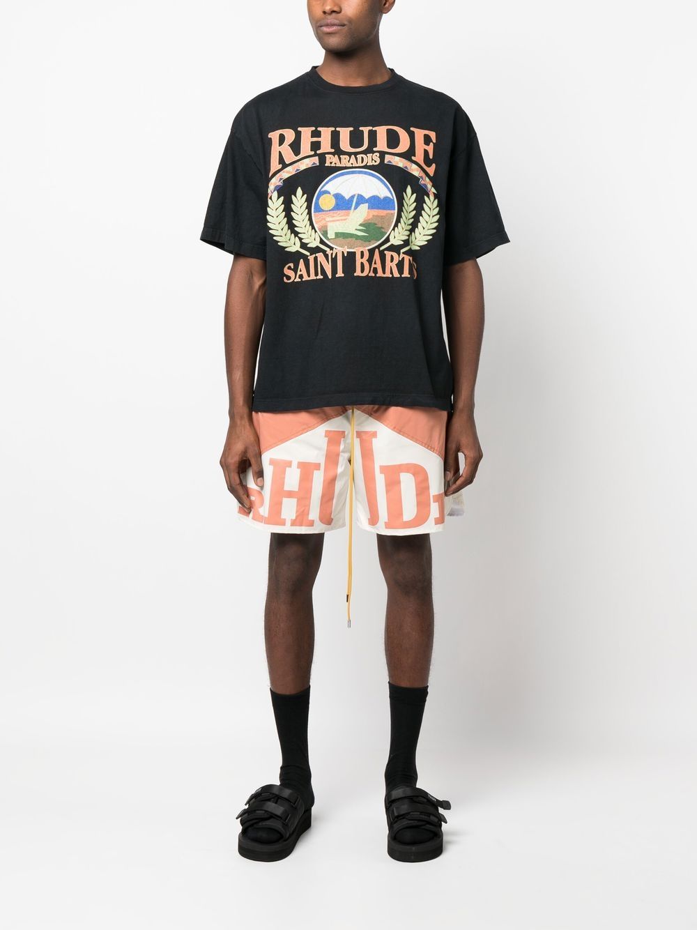 RHUDE-ORANGE YACHTING SHORT-RHPS23SH11176193 1193