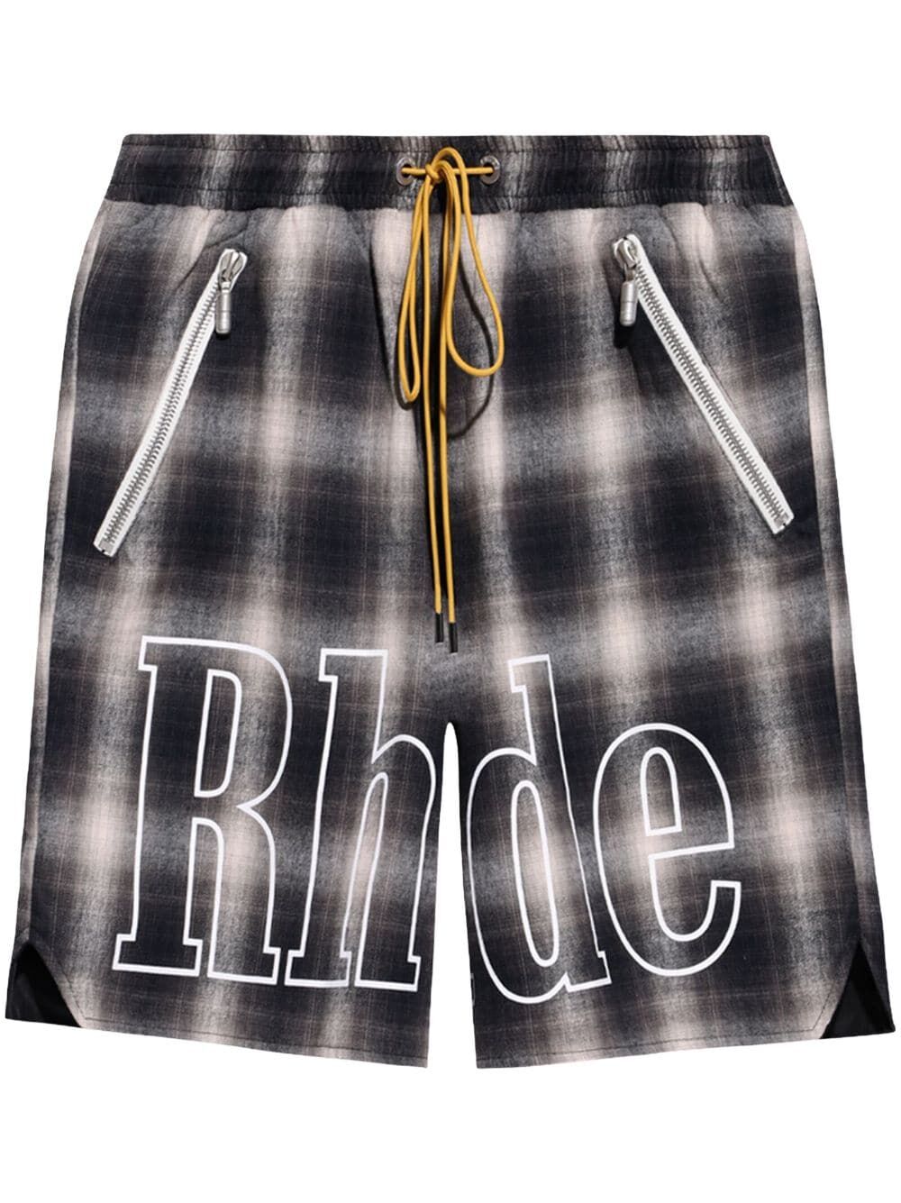 RHUDE-PLAID LOGO SHORT-