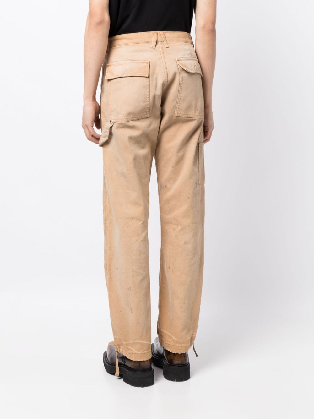 RHUDE-RHUDE CHEVRON PAINTER PANT-RHPF23PA10012372 CAMEL 0003