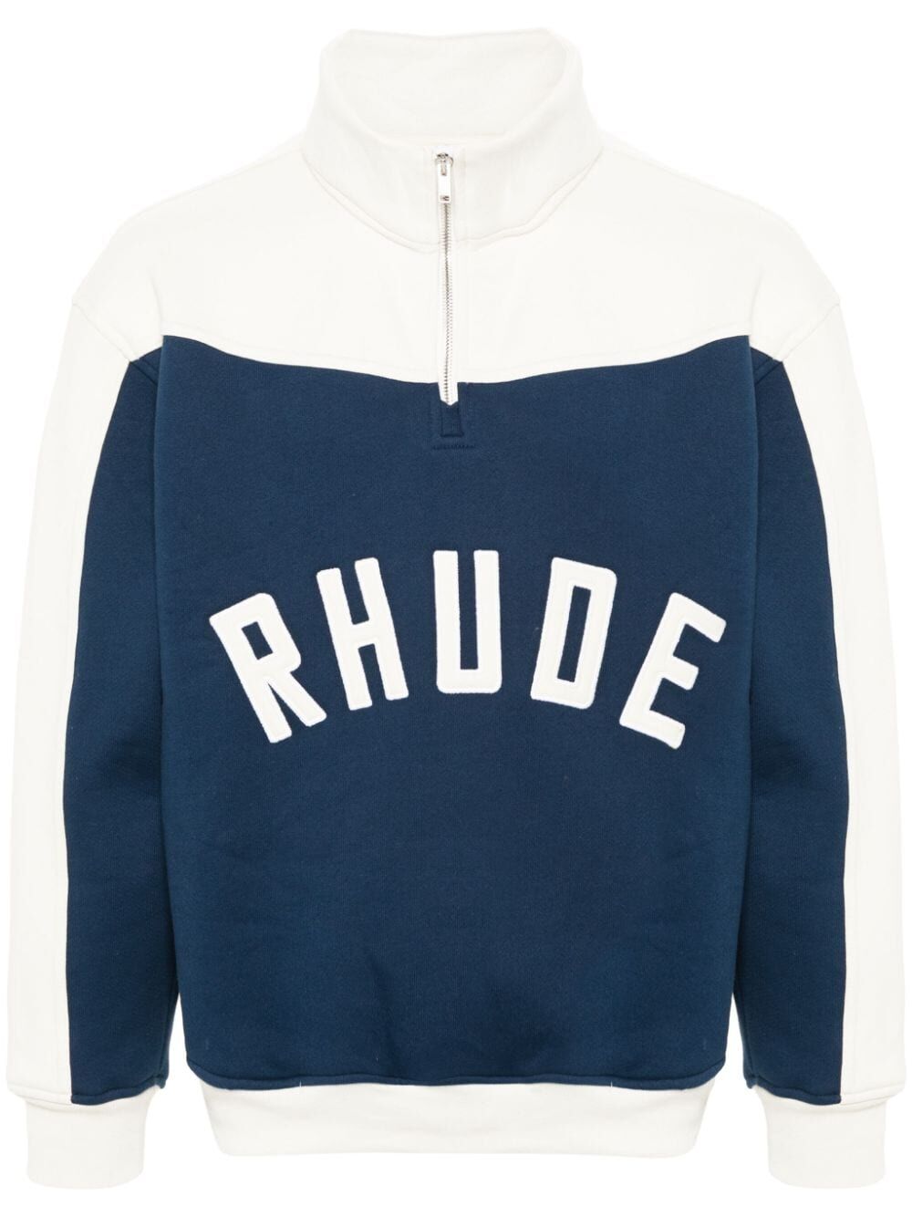 RHUDE-RHUDE CONTRAST QUARTER-ZIP VARSITY-