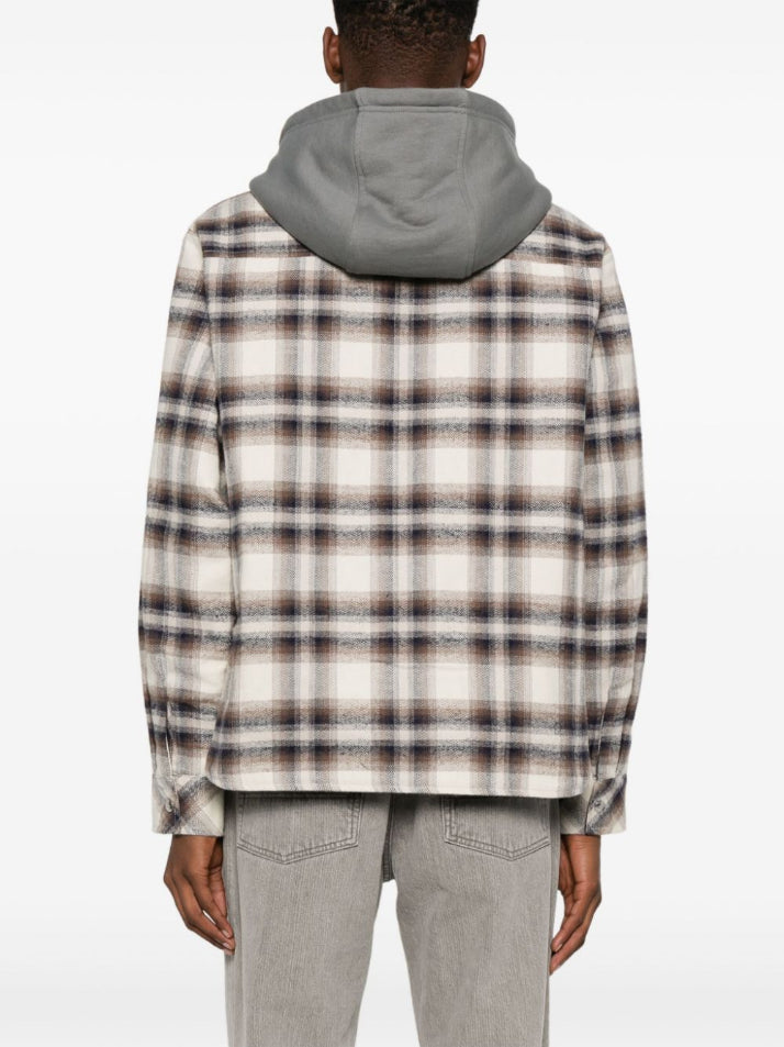 RHUDE-RHUDE HOODED FLANNEL JACKET-