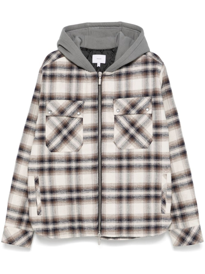 RHUDE-RHUDE HOODED FLANNEL JACKET-