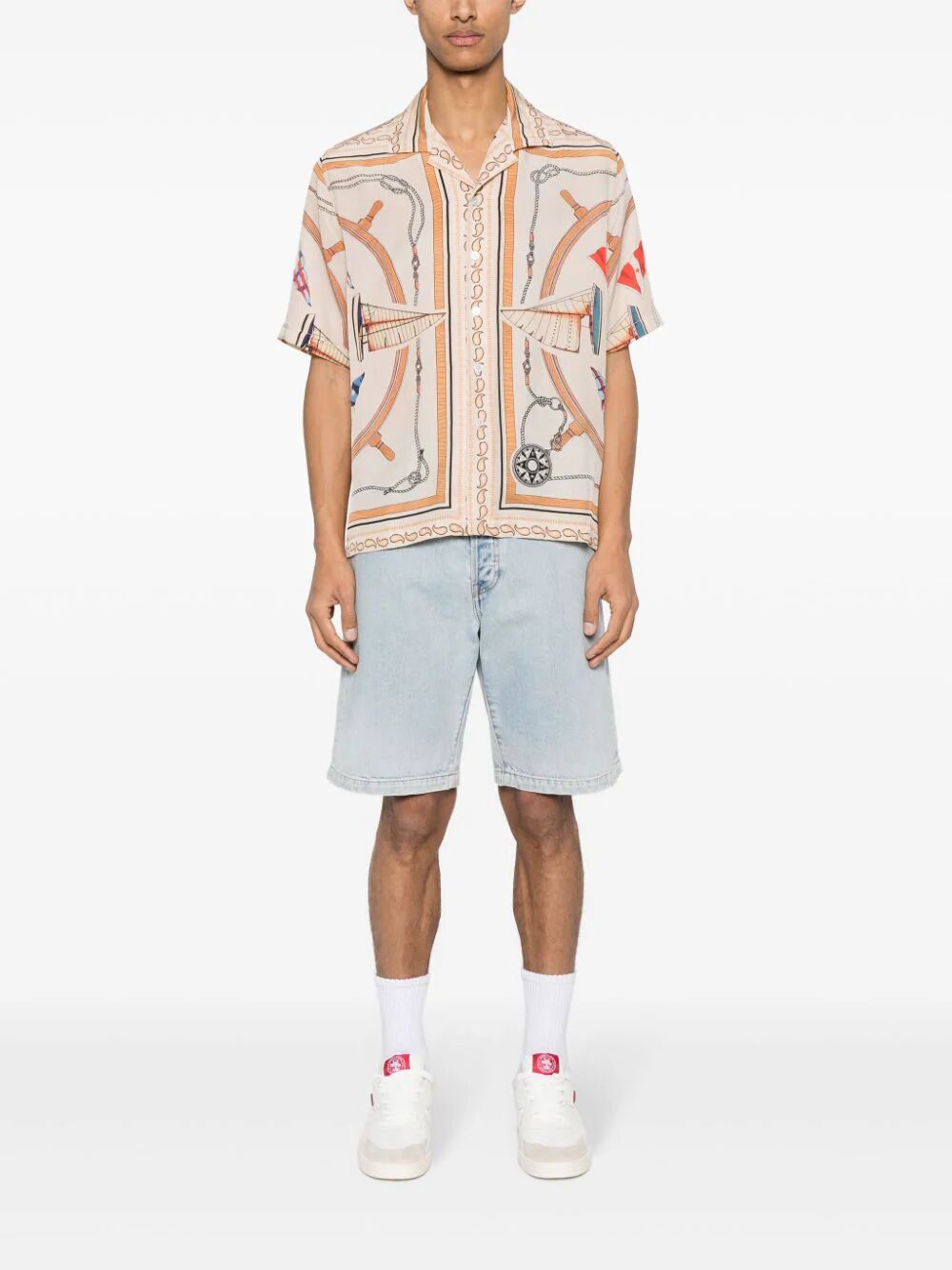 RHUDE-RHUDE NAUTICA SILK SHIRT-RHSS24SR07174108 0108