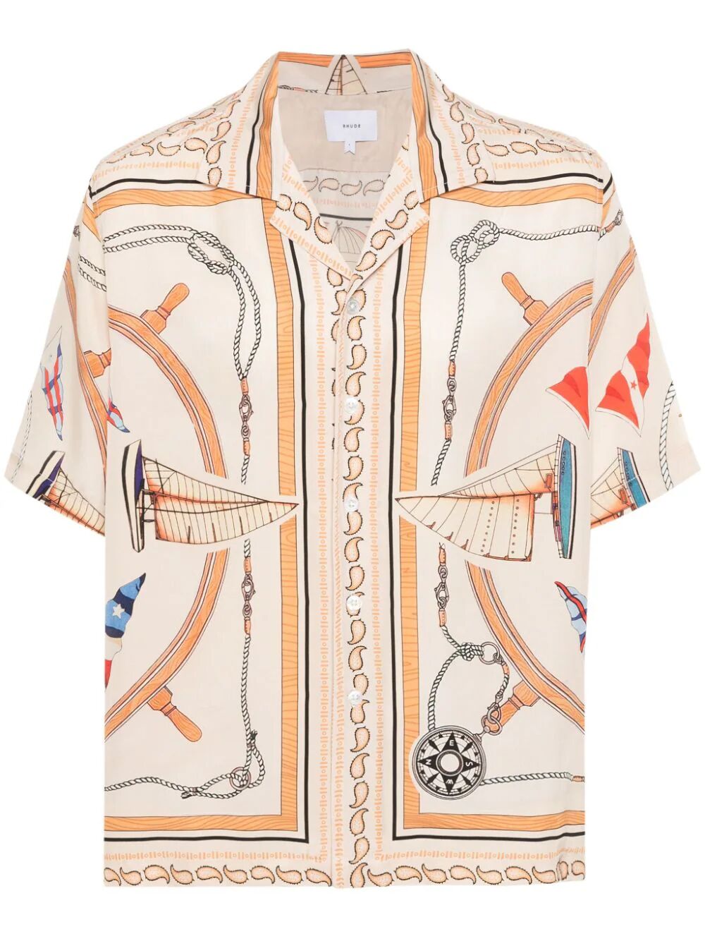 RHUDE-RHUDE NAUTICA SILK SHIRT-RHSS24SR07174108 0108