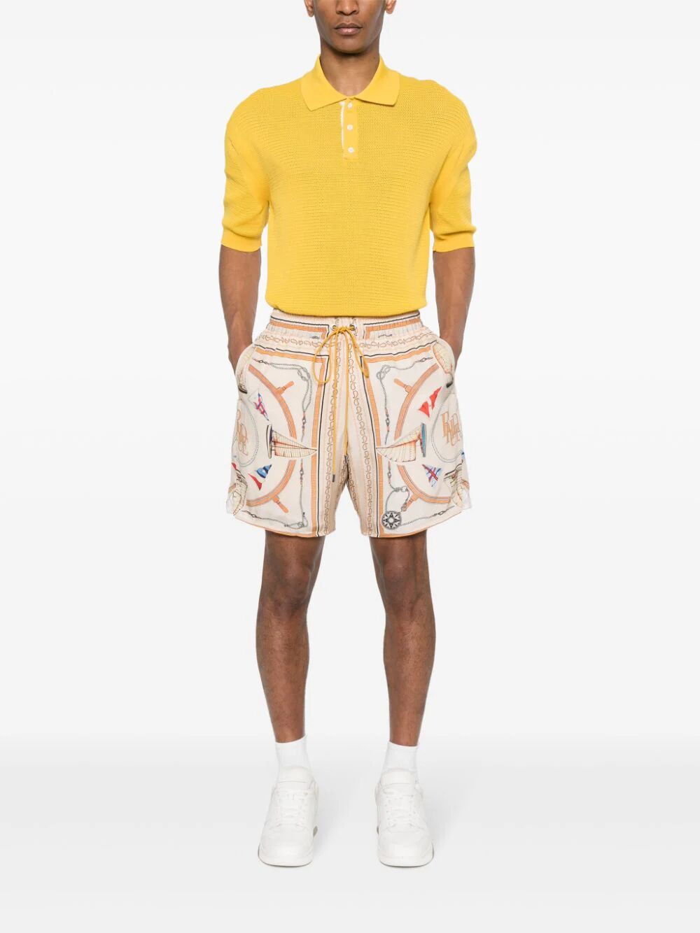 RHUDE-RHUDE NAUTICA SILK SHORT-RHSS24SH13174108 0108