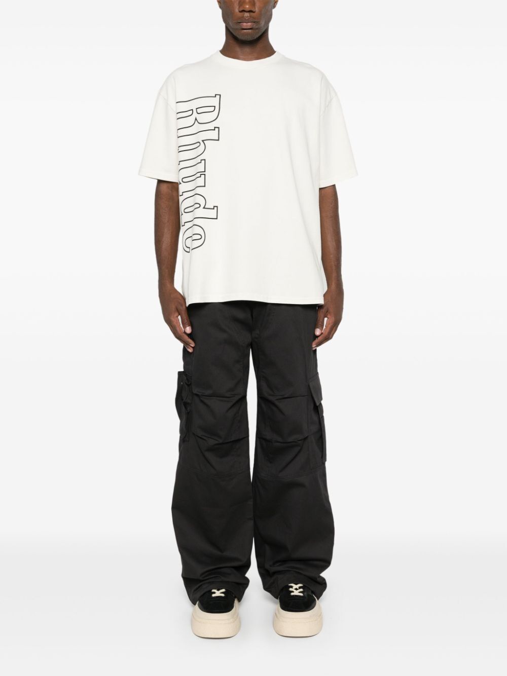 RHUDE-RHUDE SIDE LOGO TEE-