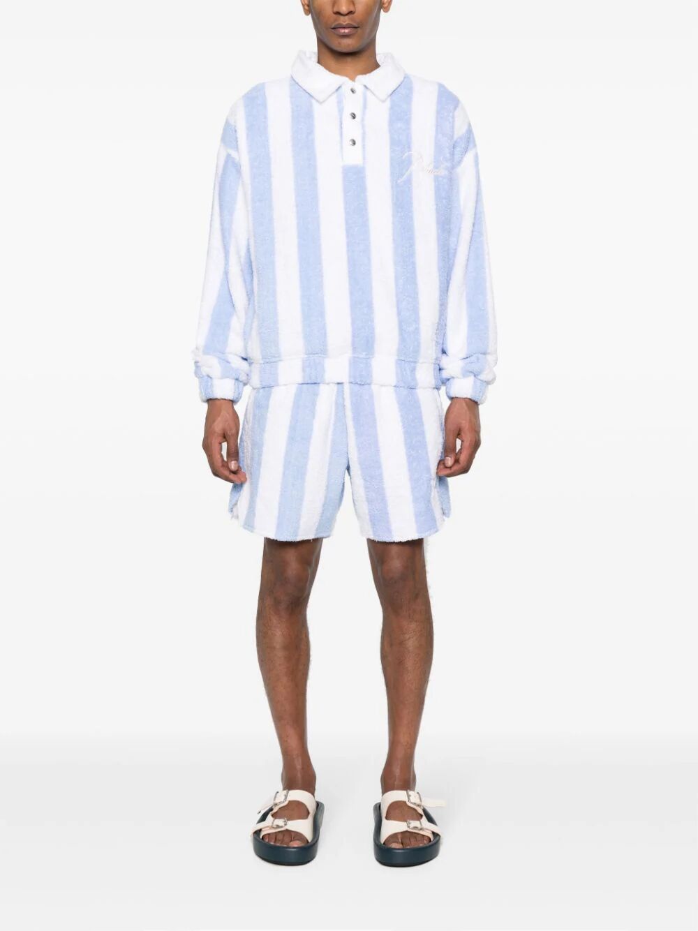 RHUDE-STRIPED LOOP TERRY POLO-RHSS24ST01320280 2280