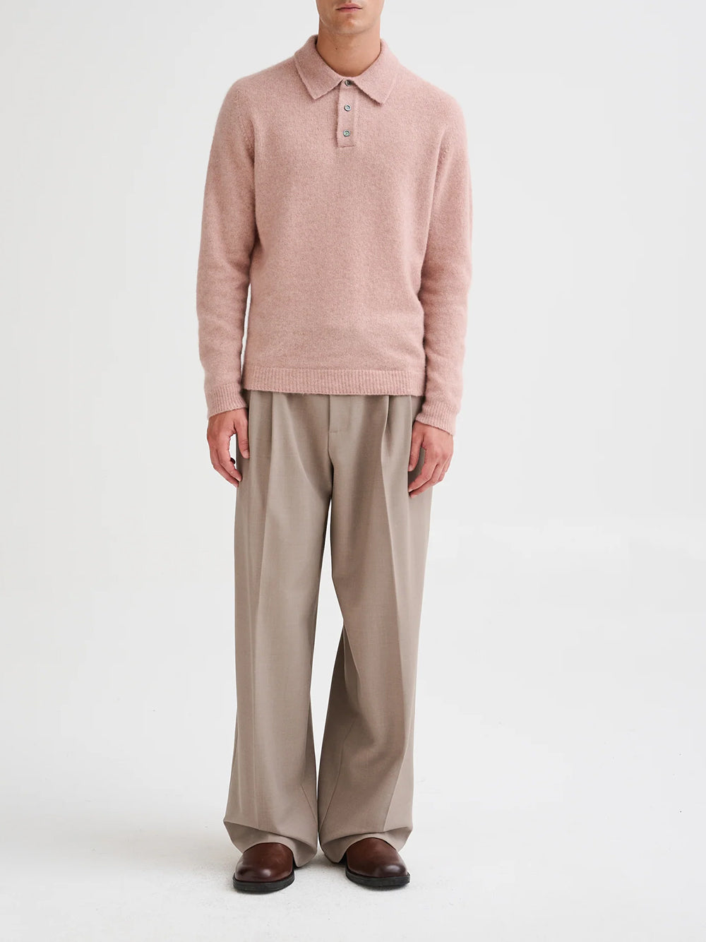 ROBERTO COLLINA-Cashmere and silk polo-