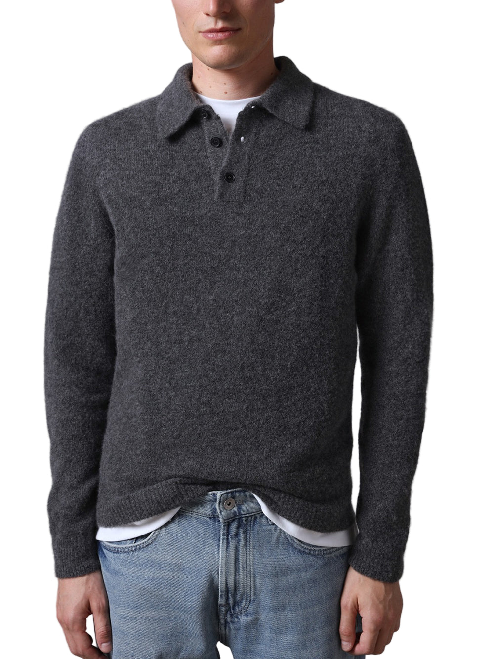 ROBERTO COLLINA-cashmere blend polo shirt-