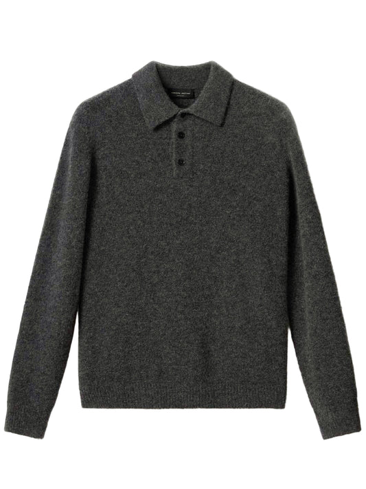 ROBERTO COLLINA-cashmere blend polo shirt-