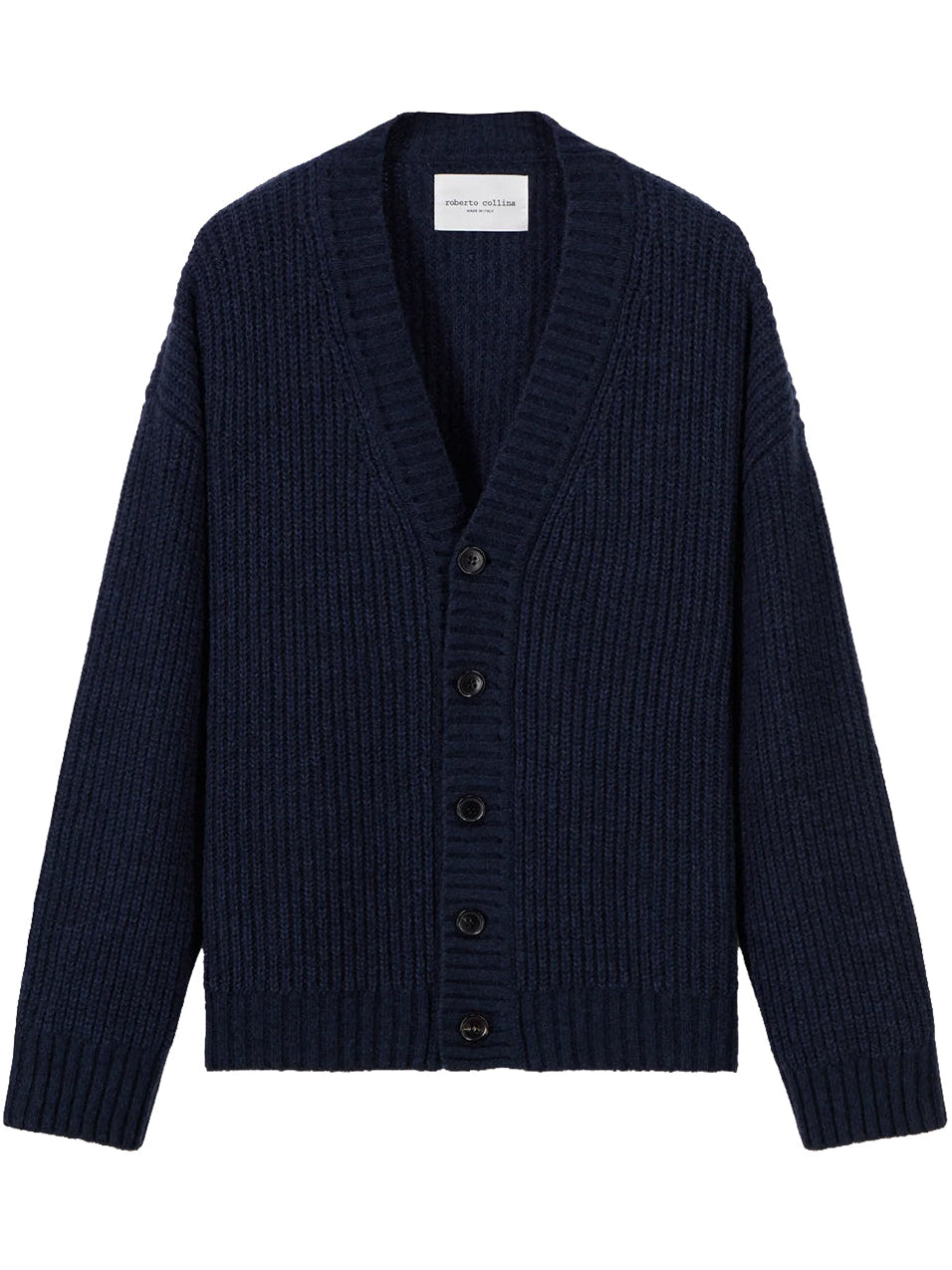 ROBERTO COLLINA-Ribbed cardigan-