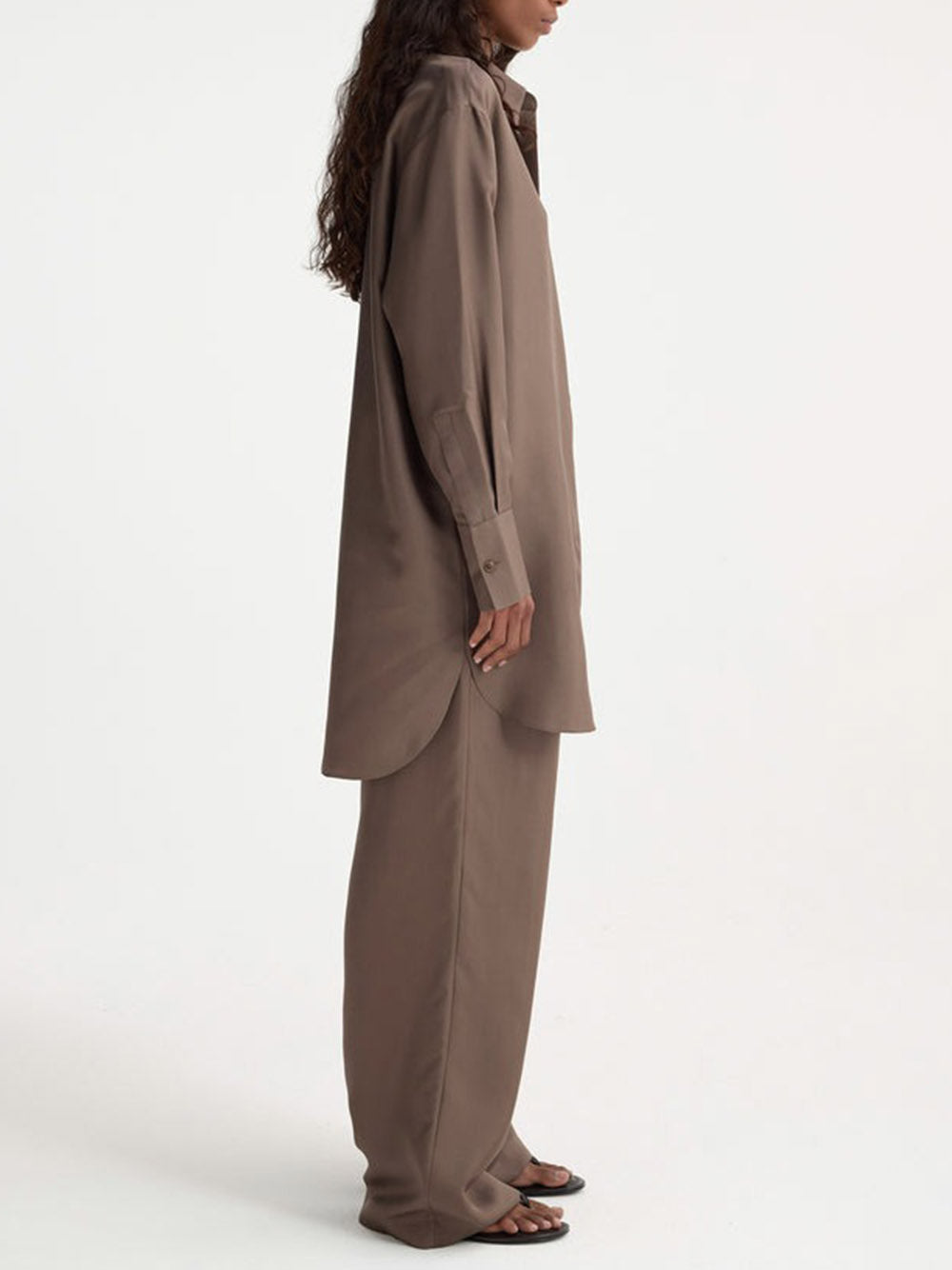 RÓHE-Signature elongated silk shirt-