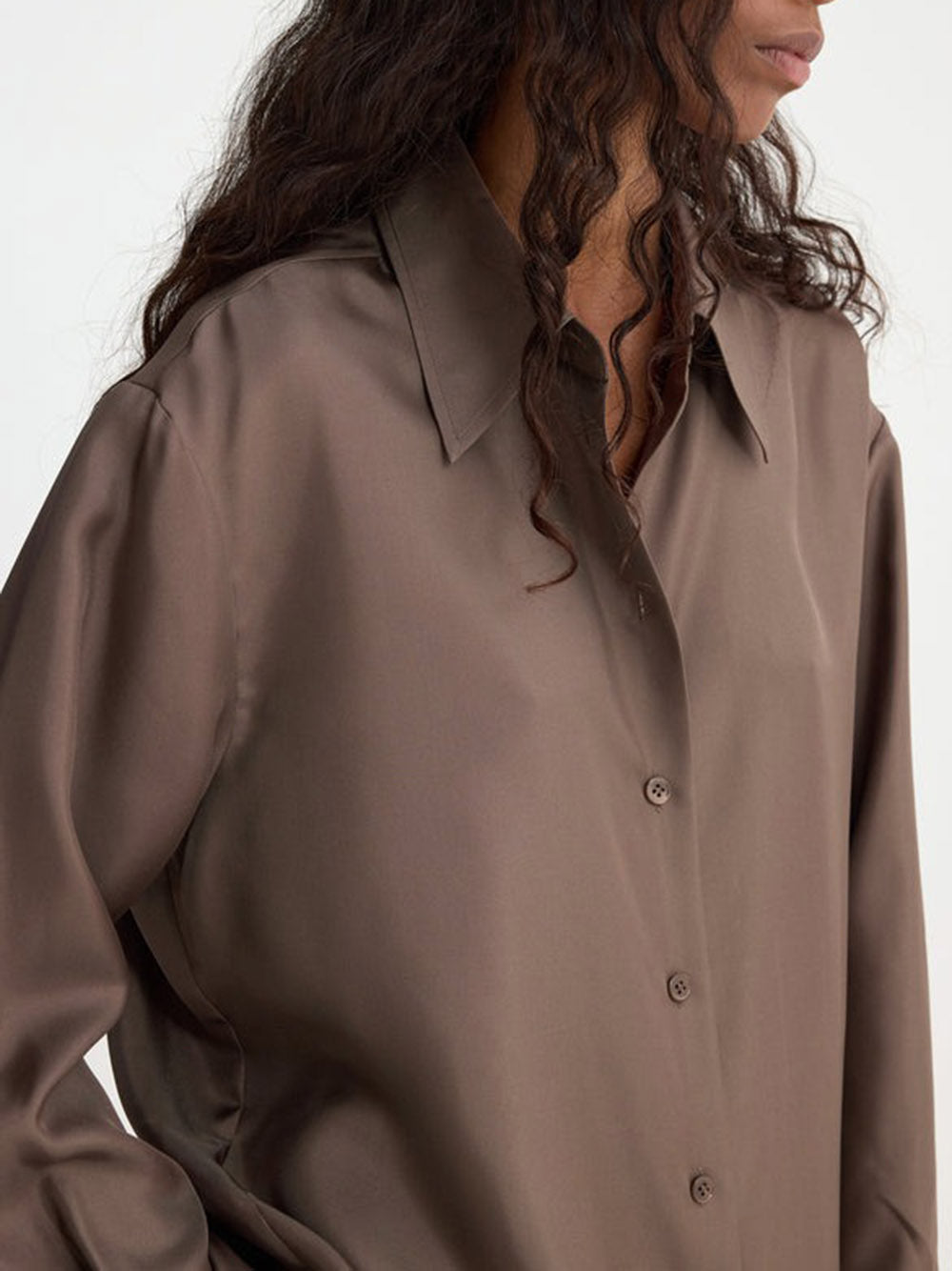 RÓHE-Signature elongated silk shirt-