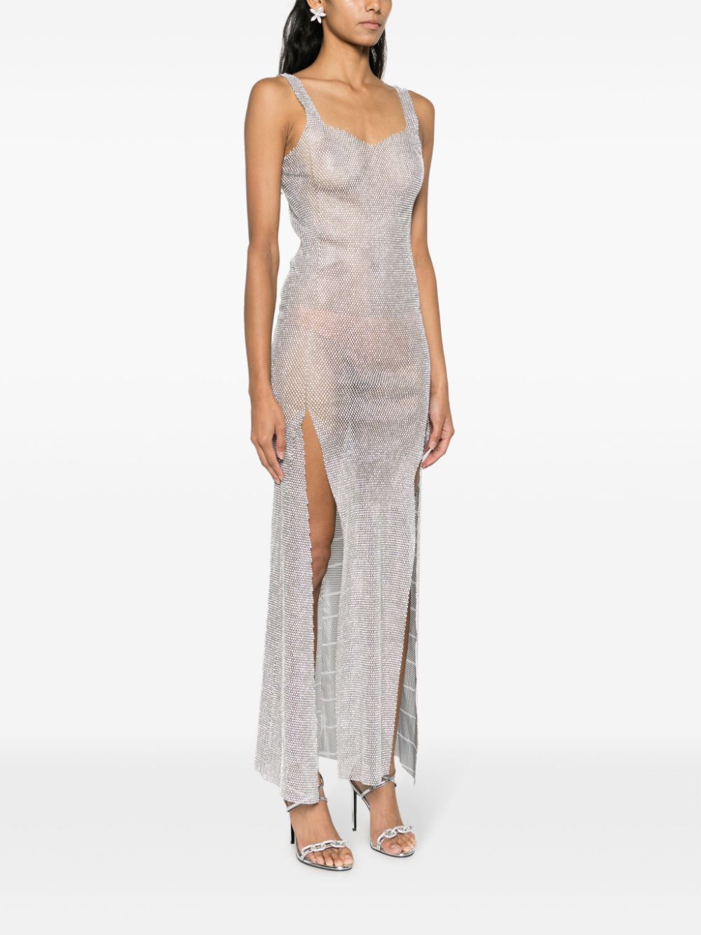 SANTA BRANDS-Maxi Sundress with Slits-SB FW SS SILVER