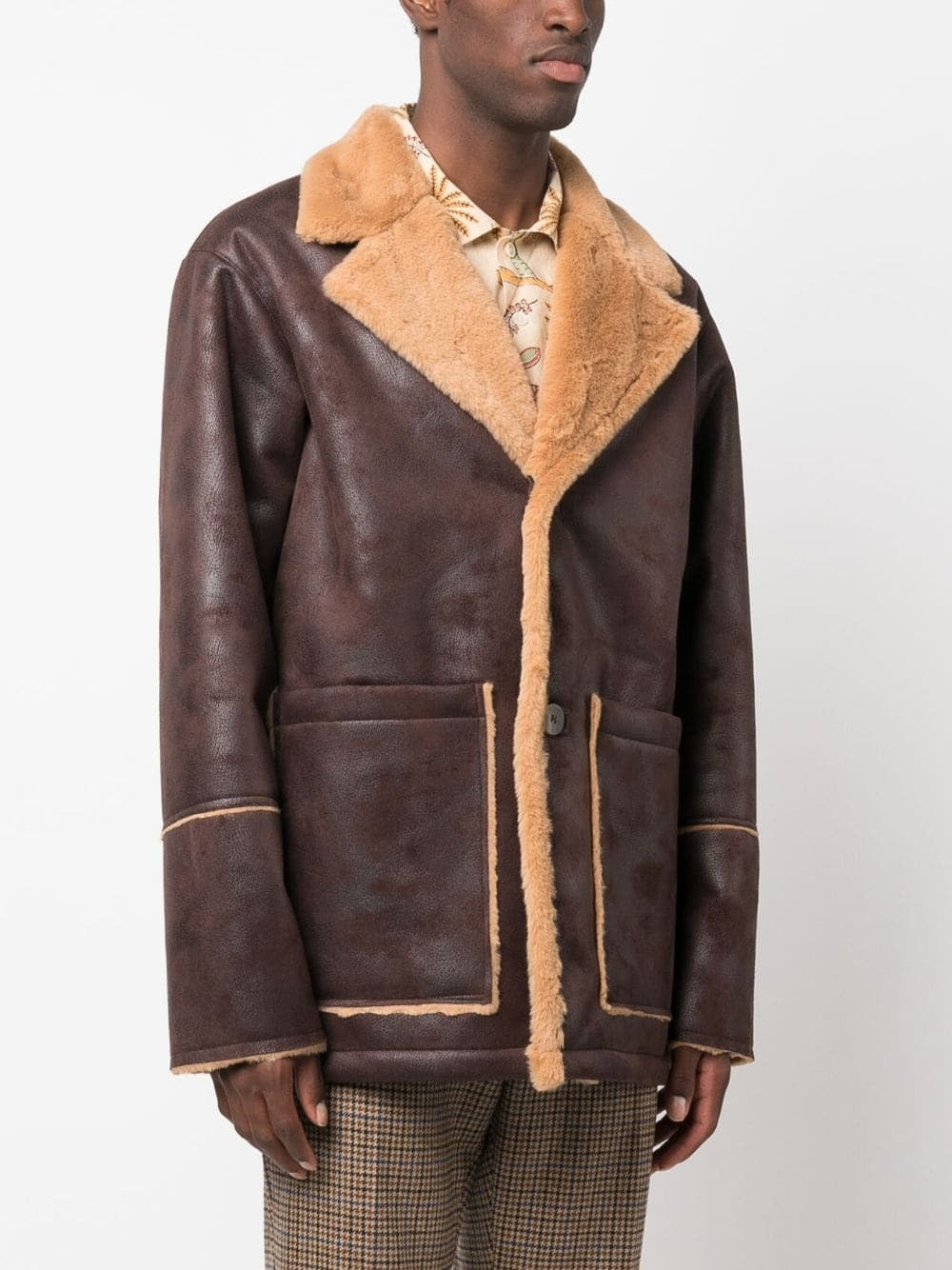 SEFR-SHERIDAN JACKET-FW23SHERIDA NFAU BROWN