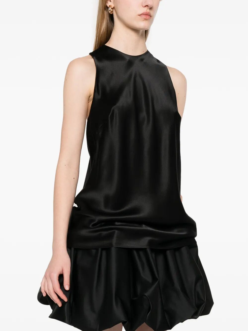 SIMONE ROCHA-BOW DETAIL SLEEVELESS HALTER TOP-